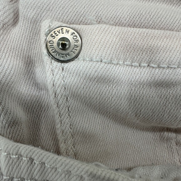 7 For All Mankind High Waist Ankle Skinny Jeans Women's Pink Size 30 - Picture 5 of 16